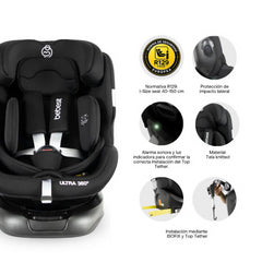 Silla para Carro Bebesit Ultra 360° i-Size R129 con ISOFIX | 40–150 cm