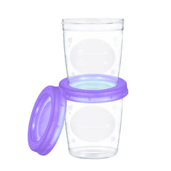 Set 6 Vasos Recolección Leche Materna Reutilizables 6 Oz + Adaptador