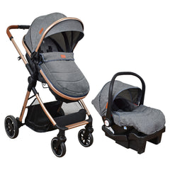 Coche Moises con Portabebé y Base Travel System Ventura Priori (Onix)