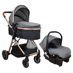 Coche Moises con Portabebé y Base Travel System Ventura Priori (Onix)