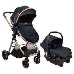 Coche Moises con Portabebé y Base Travel System Ventura Priori (Onix)