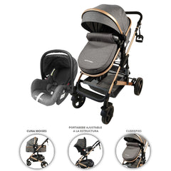 Coche Bebe Moises Happy Baby Fj Travel Sistem