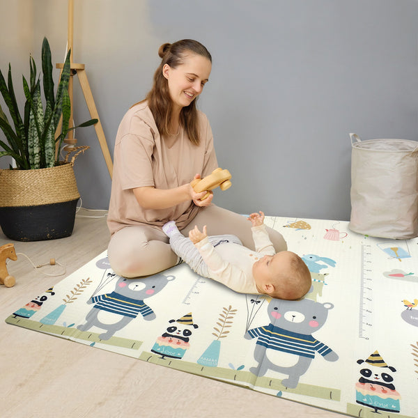 Tapete Plegable Gateo Bebe Extra Grande Doble Faz Portátil