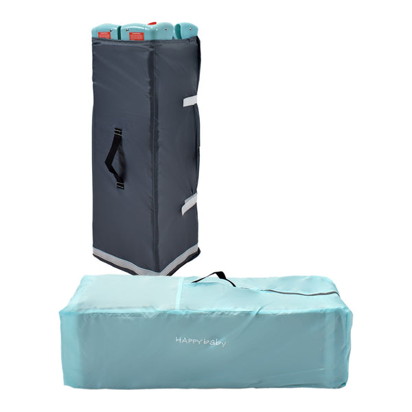 Cuna Corral Colecho 3 en 1 Happy Baby Silver + Colchón + Sábanas