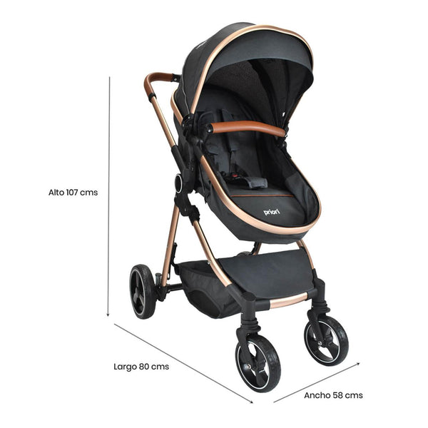 Combo coche Moisés Mike Corral 3 en 1 Silver Bañera Stand