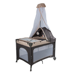 Cuna Corral y Colecho 3 en 1 eBaby Toldillo alto y mecedora