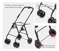 Coche Doble de Lujo para Mascotas - Plegable, Todo Terreno y con Cabinas Independientes