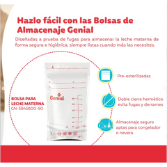 Bolsas Para Leche Materna Genial Preesterilizadas X50