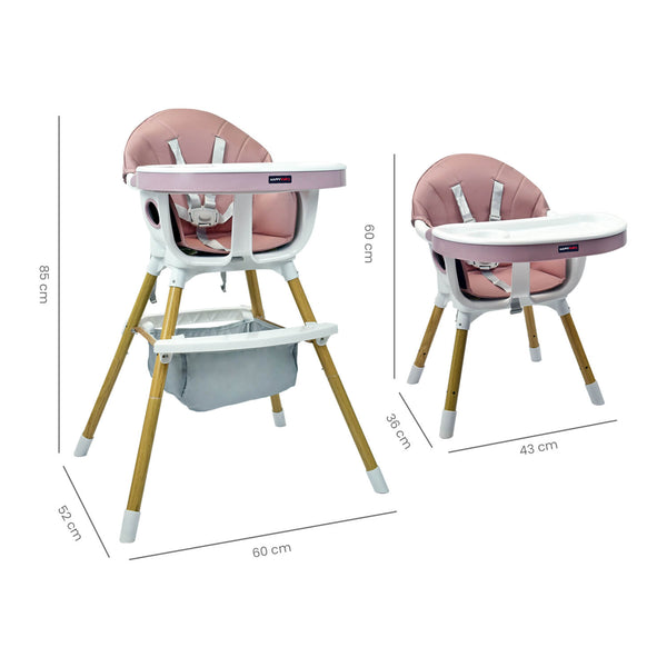 Silla Comedor Bebé 2en1 Happy Baby Rock Azul