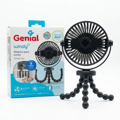 Ventilador portatil para coche y/o cuna con trípode flexible Genial