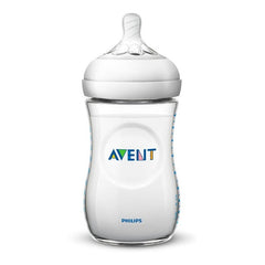 Tetero Avent 9 Oz Natural 2.0 Transparente Con Chupo 1m+