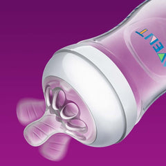 Tetero Avent 9 Oz Natural 2.0 Transparente Con Chupo 1m+