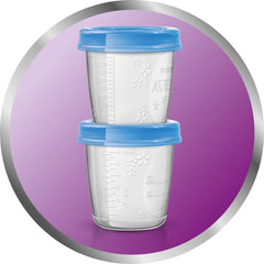 Set Vasos Almacenamiento Leche Materna Reutilizables Avent